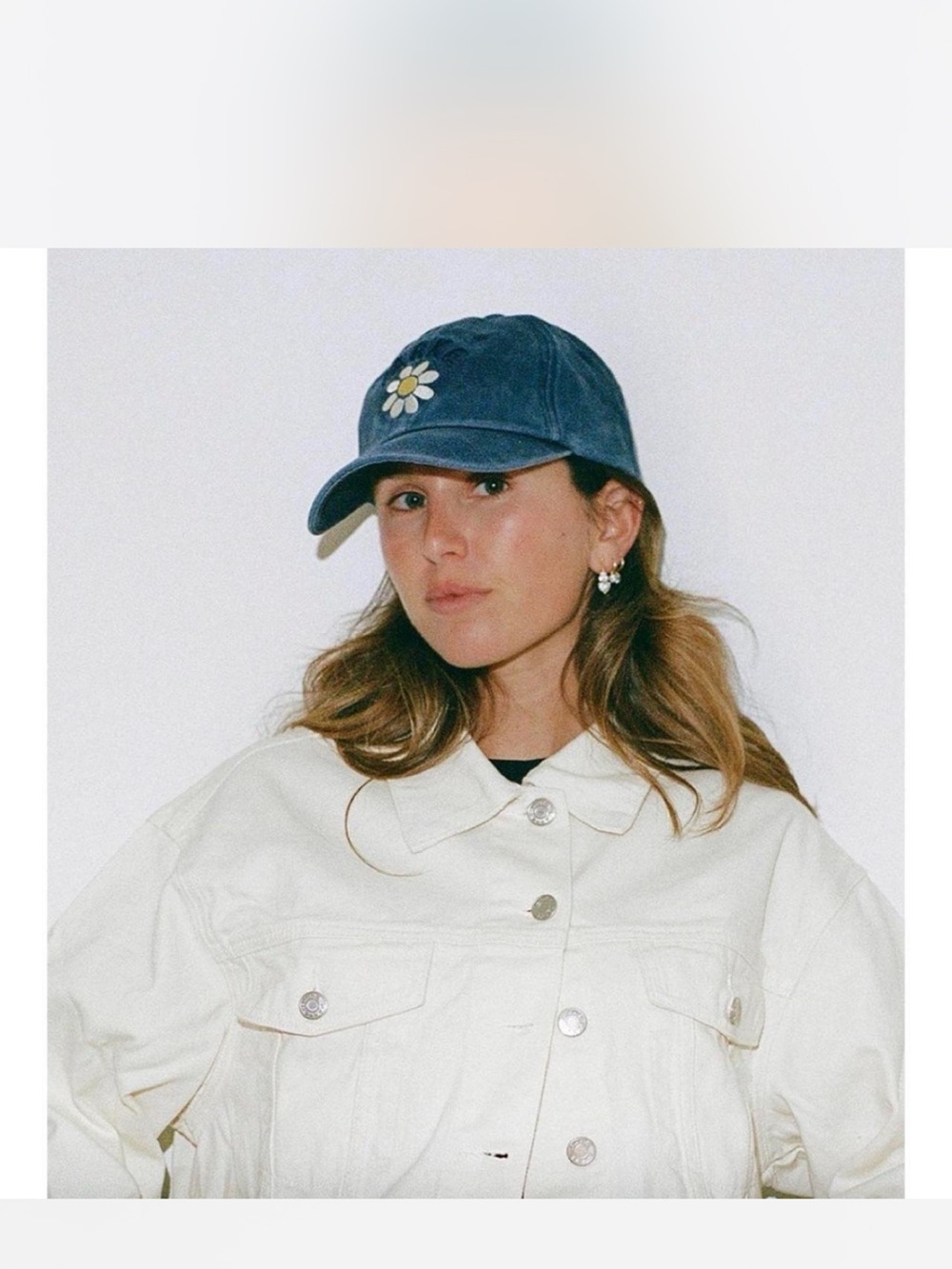 Parker Women's Daisy Embroidered Baseball Cap - Navy